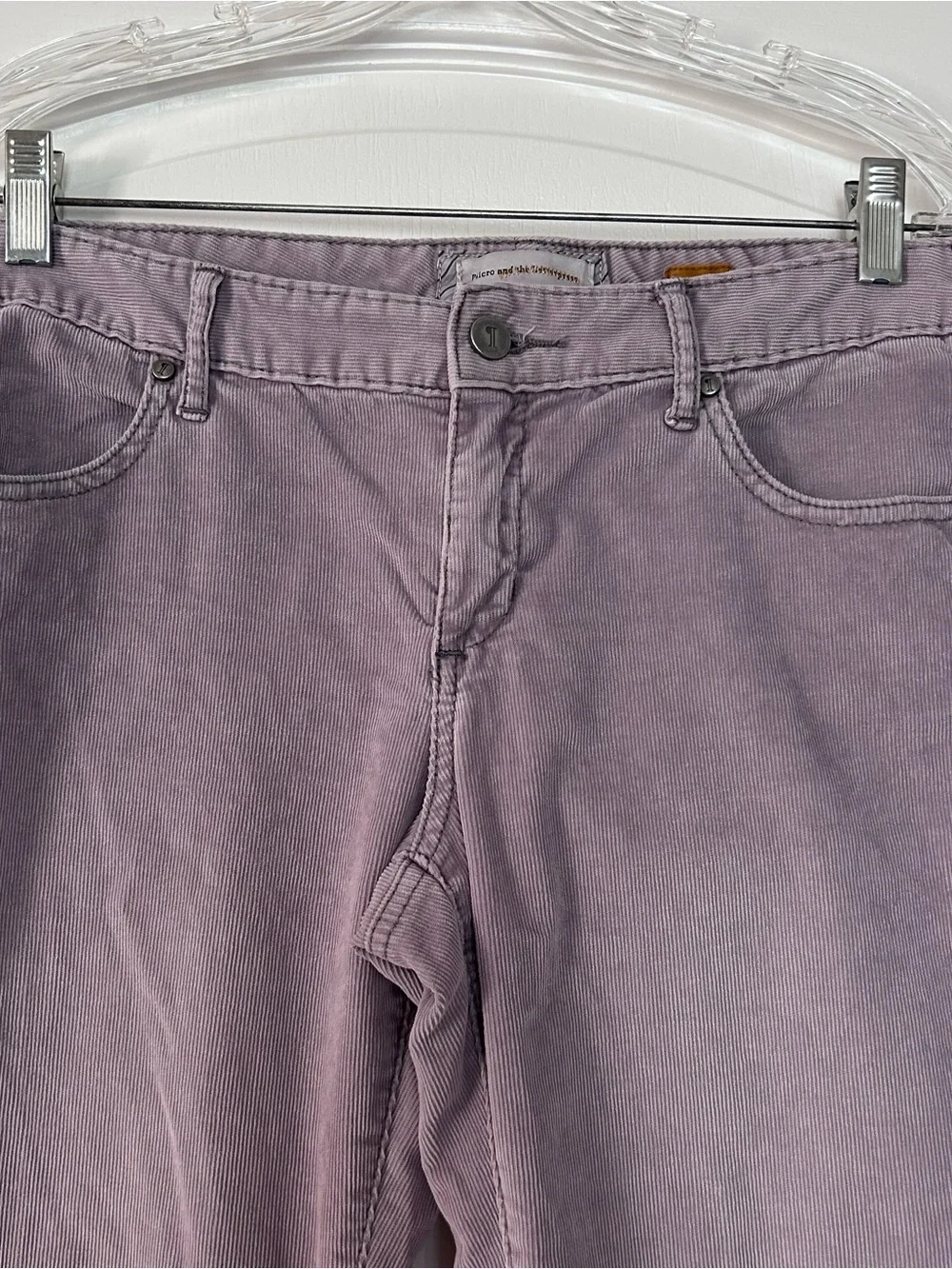 Pilcro Straight Leg Low Rise Corduroy Pants Muted Lavender Size 29
